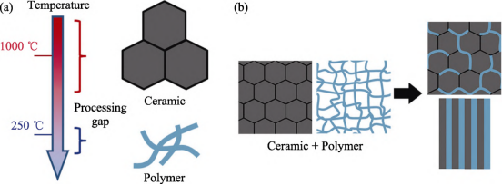 陶瓷-聚合物复合材料示意图