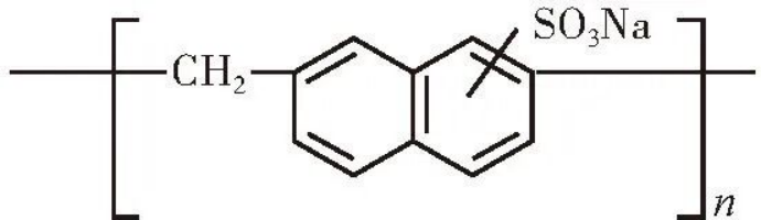 萘磺酸盐甲醛缩合物分子结构式 萘磺酸盐甲醛缩合物分子结构式