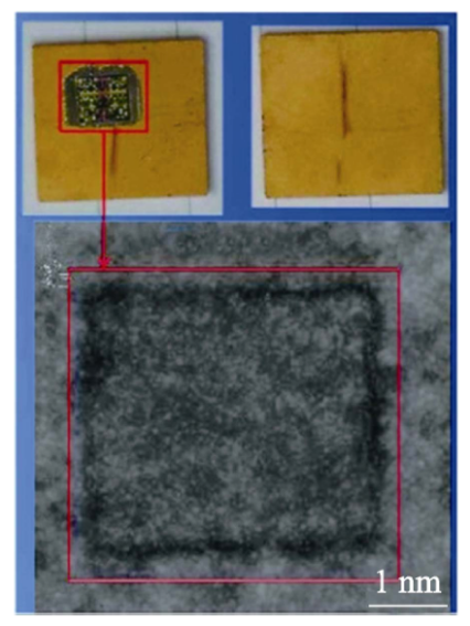 金刚石/铜与模拟芯片焊接的声学显微镜扫描图像