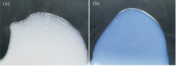 核壳纳米颗粒与环氧树脂系用不同的混合工艺分散后的状态